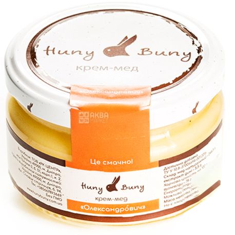 Huny Buny, 250 г, Крем-мед, Олександрович, скло