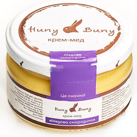 Huny Buny, 250 g, Cream-honey, Honey currant, glass
