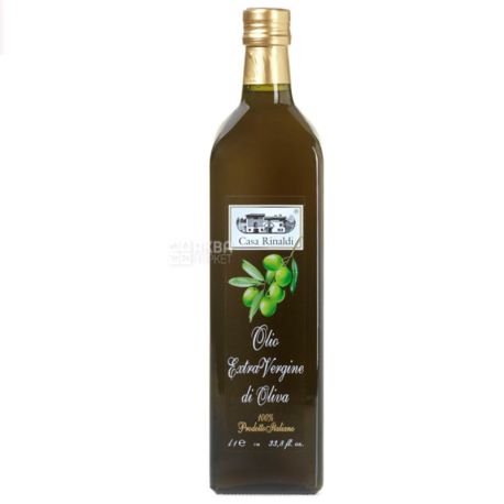 Casa Rinaldi, 1 L, Olive Oil, Extra Vergine, Unfiltered, Glass