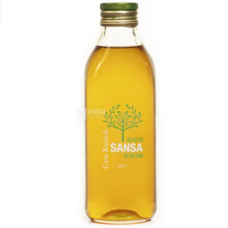 Casa Rinaldi, 500 ml, Olive oil, Olio di Sansa, For frying, glass