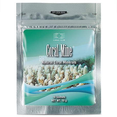 Coral-Mine, 10 пакетів по 1 г, Кораловий кальцій