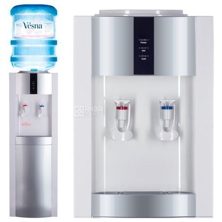Ecotronic, V21-LЕ White-Silver, Кулер для води з електронним охолодженням, підлоговий