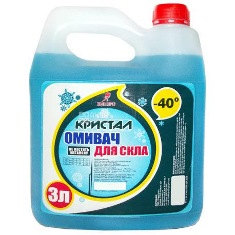 Crystal, 3 l, -40, Washer for glass, canister, PET