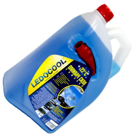 Ledocool, 5 л, -22, Омивач для скла, каністра, ПЕТ