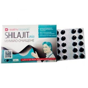 Healthyclopedia, 30 капсул по 200 мг, Мумие очищенное