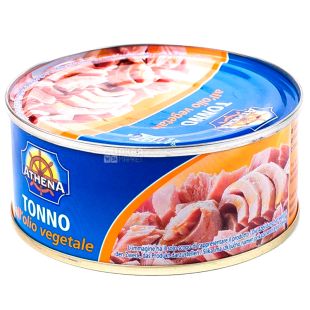 Athena, Tonno all'olio Vegetale,160 г, Тунец в растительном масле, филе