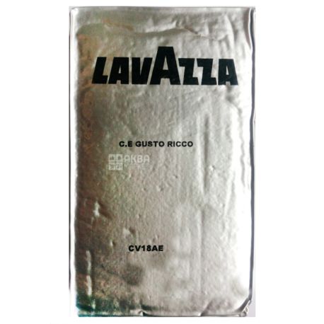 Lavazza, Crema e gusto Ricco, 1 кг (4 шт. Х 250 г), Кава Лаваца, Крему е густо Рікко, темного обсмаження, мелена