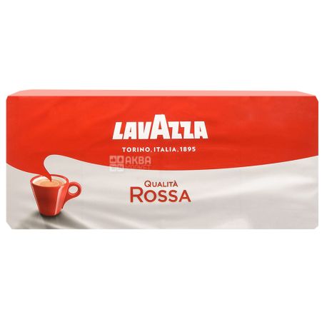 Lavazza, Qualita Rossa, 1 кг (4 шт. Х 250 г), Кава Лаваца, Куаліта Росса, середнього обсмаження, мелена