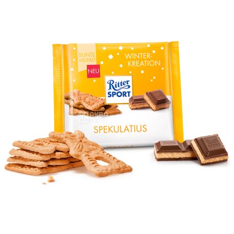 Ritter Sport, 100 г, Молочный шоколад, Имбирное печенье