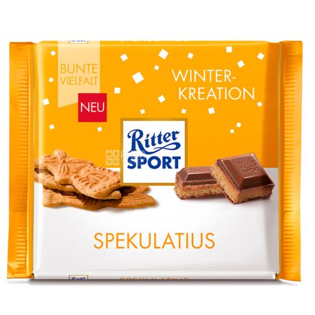 Ritter Sport, 100 г, Молочный шоколад, Имбирное печенье