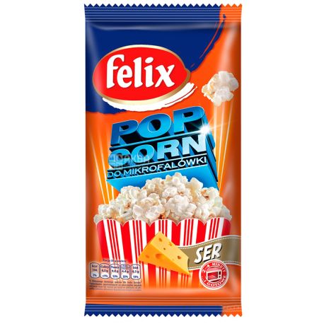 Felix, 90 г, Попкорн, Со вкусом сыра, Для микроволновой печи