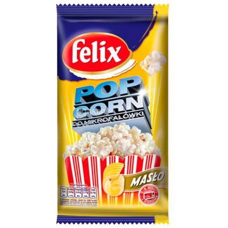Felix, 90 g, Popcorn, Butter Flavored, For Microwave