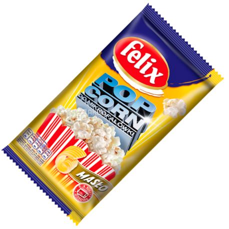 Felix, 90 g, Popcorn, Butter Flavored, For Microwave