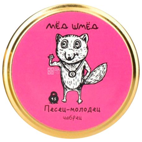 Мед шмед, 50 г, Мед, Песец-молодец, Чабрец, стекло