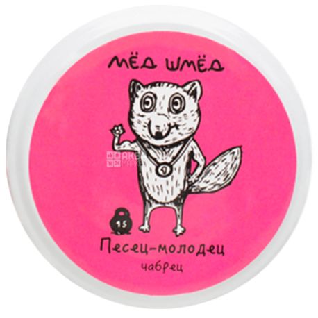 Мед шмед, 150 г, Мед, Песець-молодець, Чебрець, скло