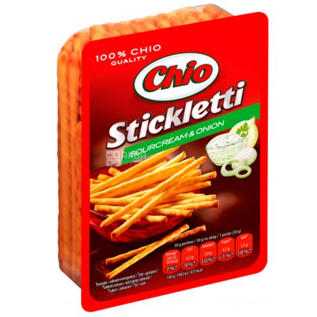 Chio, 80 г, Соломка, Stickletti, Солона, Sourcream & onion