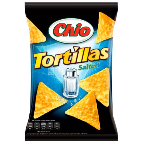 Chio, 125 g, Corn chips, Tortillas, Salted