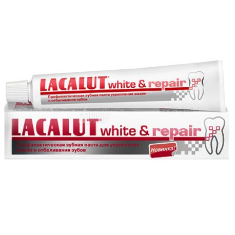 Lacalut, White Repair, 75 мл, Зубна паста, Отбеливающая