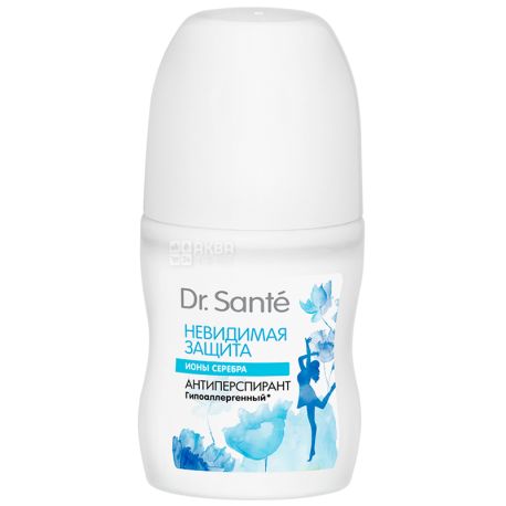 Dr.Sante, 50 ml, Antiperspirant Deodorant, Ball, Invisible Protection