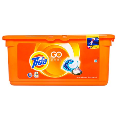 Tide, 30 шт., Капсулы для стирки, Автомат, Альпийская свежесть