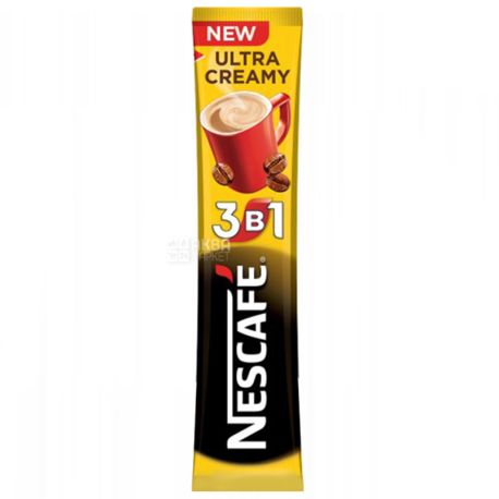 Nescafe Ultra Creamy 3 в 1, 20 шт. х 13 г, Кофейный напиток Нескафе Ультра Крем, растворимый, в стиках