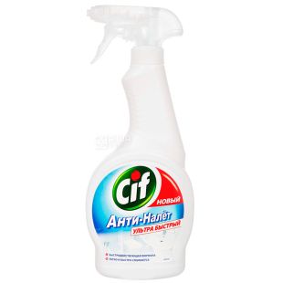 Cif, 500 мл, Средство моющее для ванной, Анти-налет, Ультра быстрый
