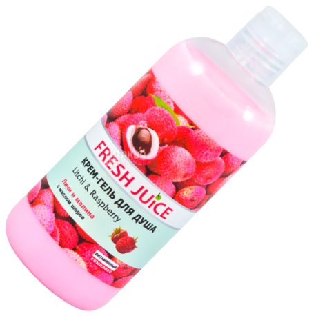 Fresh Juice, 500 мл, Крем-гель для душа, Geisha Litchi & Raspberry