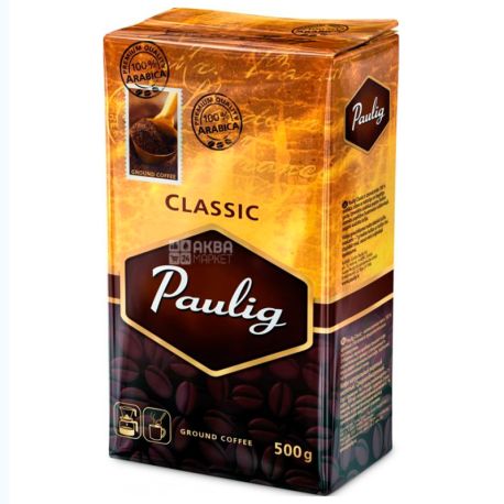 Paulig Classic, 500 г, Кофе Паулиг Классик, средней обжарки, молотый