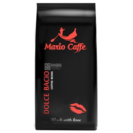 Mario Caffe Dolce Bacio, 250 г, Кофе Марио Каффе Дольче Басио, светлой обжарки, в зернах