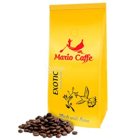 Mario Caffe Exotic, 250 г, Кофе Марио Каффе Экзотик, средней обжарки, в зернах 