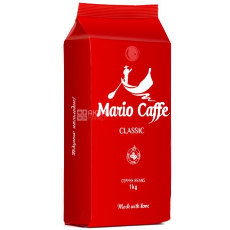 Mario Caffe Classic, 1 кг, Кава Маріо Каффе Классік, середнього обсмаження, в зернах