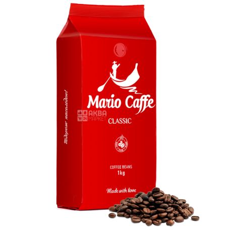 Mario Caffe Classic, 1 кг, Кава Маріо Каффе Классік, середнього обсмаження, в зернах