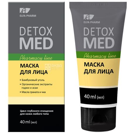 Elfa Pharm, 40 ml, Face Mask, Detox Med
