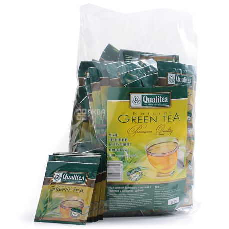 Qualitea, Premium, 100 пак., Чай Кволіті, Преміум, зелений, HoReCa