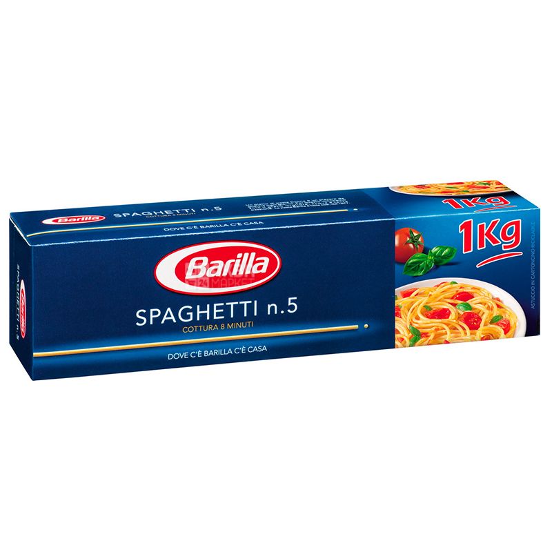 Купити Barilla Spaghetti №5, 1 кг, Макарони Барілла Спагетті Онлайн (24/7)