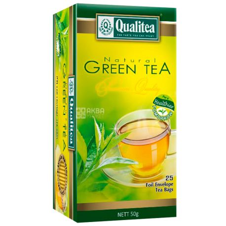 Qualitea, Premium, 25 пак., Чай Кволити, Премиум, зеленый