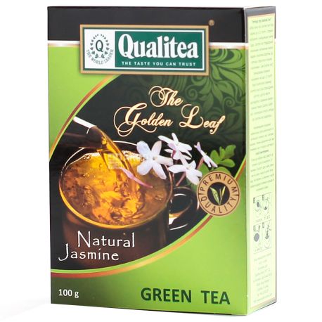 Qualitea, 100 g, Tea, Green, Natural Jasmine