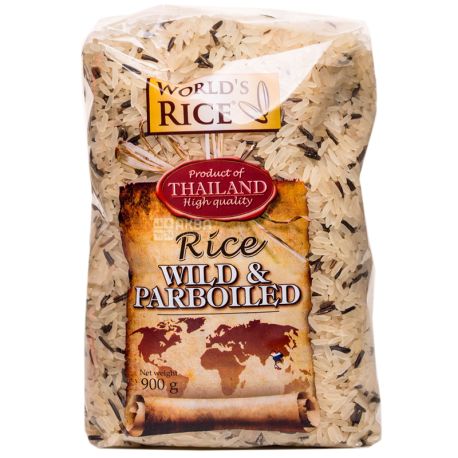 World's Rice, 900 g, Wild and Steamed Rice, Wild & Parboiled