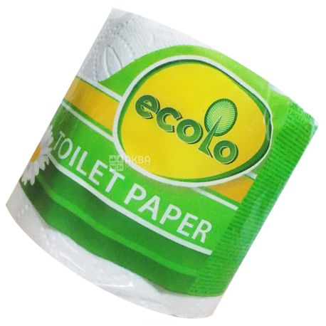 Ecolo, 1 рул., Туалетний папір Еколо, 2-х шаровий