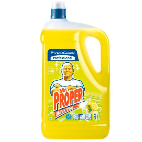 Mr. Proper, 5 l, Floor and wall cleaner, Disinfectant, Lemon 