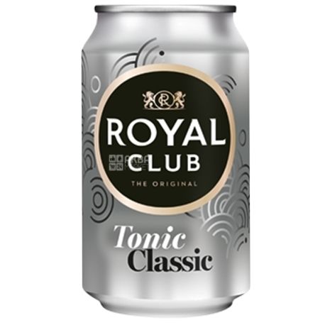 Royal Club, Toniс Classic, 0,33 л, Роял Клаб, Класичний, Тонік безалкогольний, ж/б