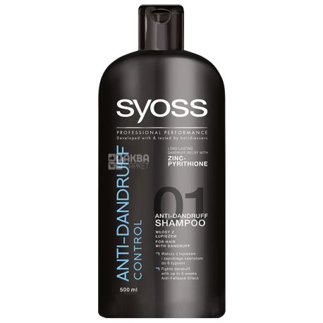 Syoss, 500 мл, Шампунь, Anti-Dandruff, Control, Проти лупи