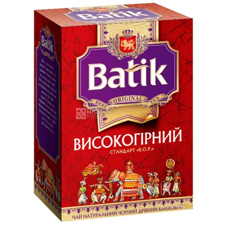 Batik, Высокогорный, В.О.Р., 100 г, Чай Батик, среднелистовой, черный