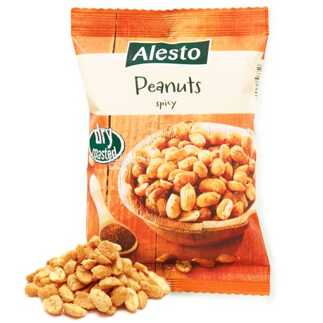 Alesto Roasted peanuts with spices, 150 g