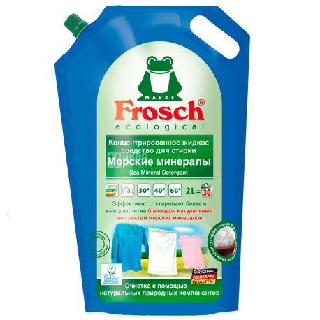Frosch, 2 l, Concentrated liquid detergent, Sea minerals