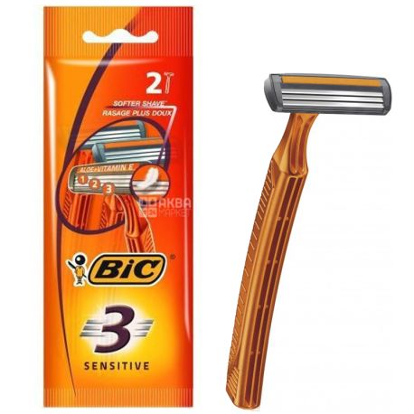 BIC Sensetive, 2 шт, Станок для гоління, одноразовий