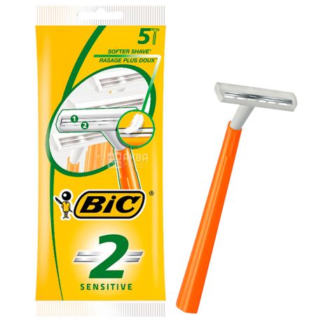 BIC Sensetive, 5 шт, Станок для бритья, одноразовый