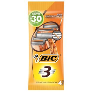 BIC, 4 шт, Станок для гоління, одноразовий