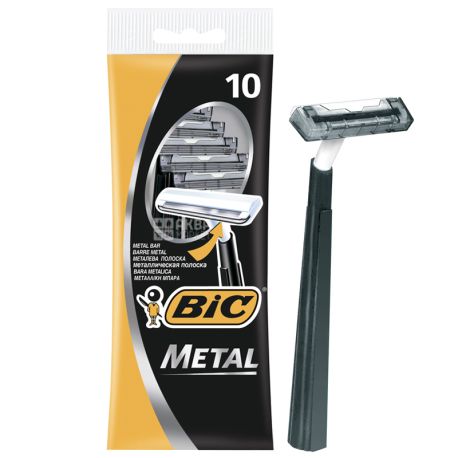 BIC Metal, 10 шт, Станок для гоління, одноразовий
