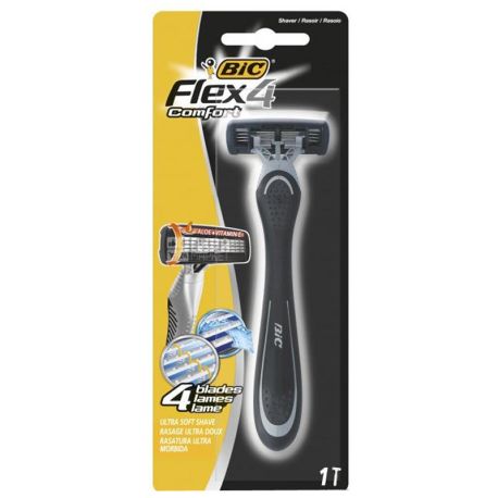 BIC, 1 pc, 4 blades, razor, Flex 4 Comfort